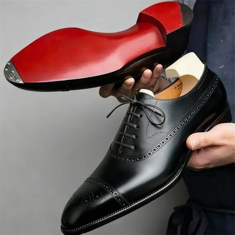 Classic Leather Brogue Oxford Shoes