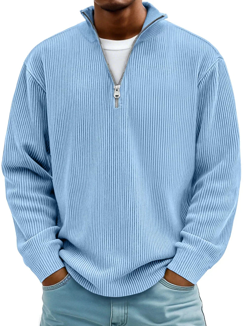 Marc Ribbed Quarter-Zip Jumper