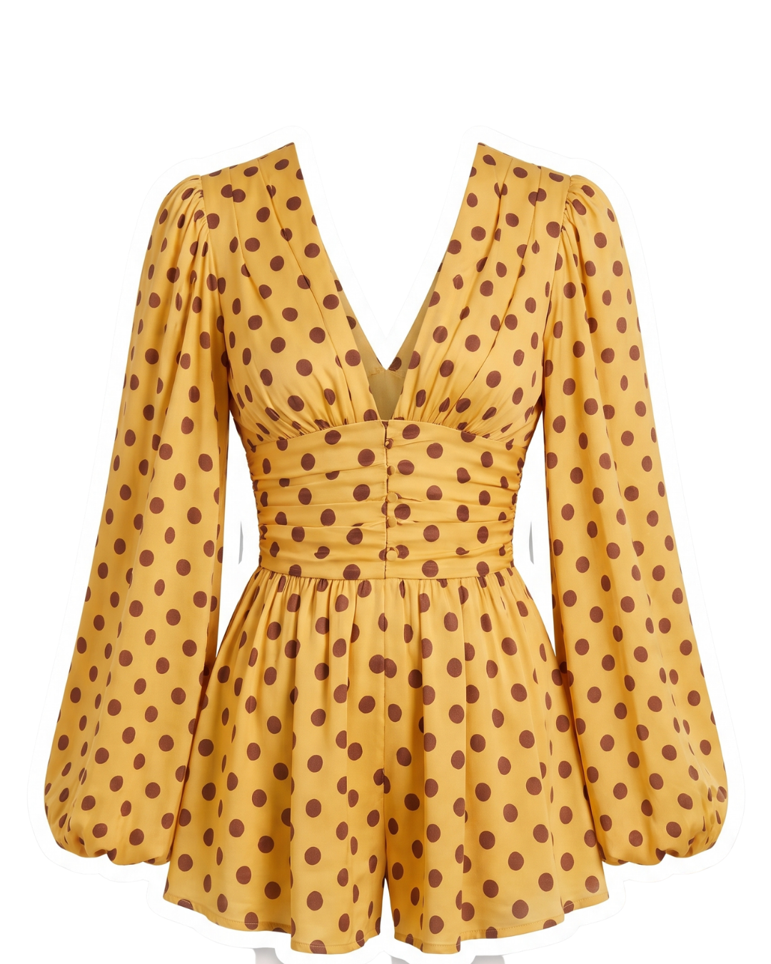 Amalfi Polka Dot Puff Sleeve Playsuit