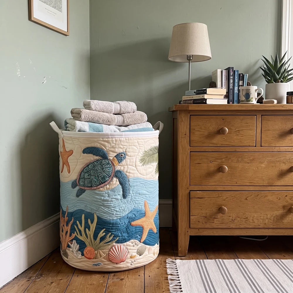 COASTAL HARMONY LAUNDRY BASKET